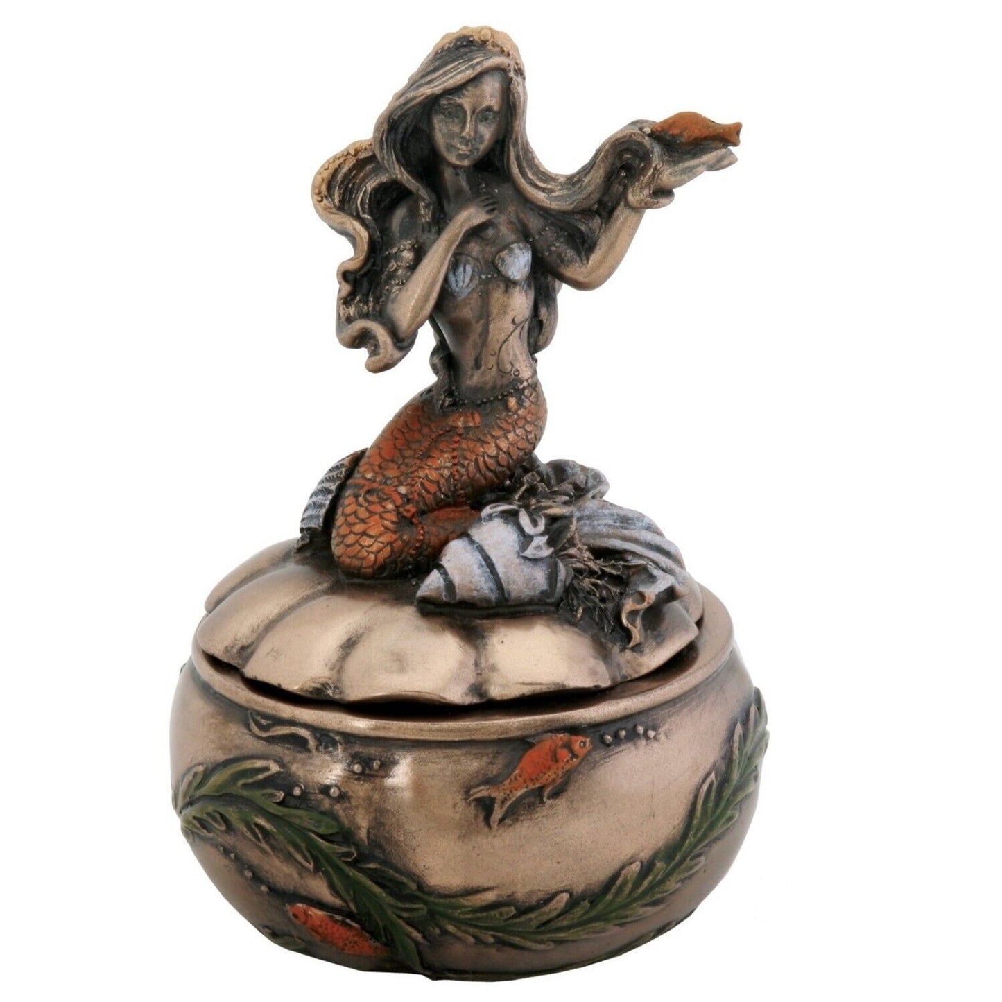 Fantasy Mermaid Ariel Jewelry Trinket Box 2.25 inch