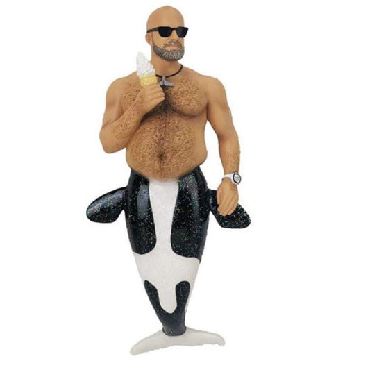 December Diamonds Beached Whale Merman Christmas Ornament 5555129