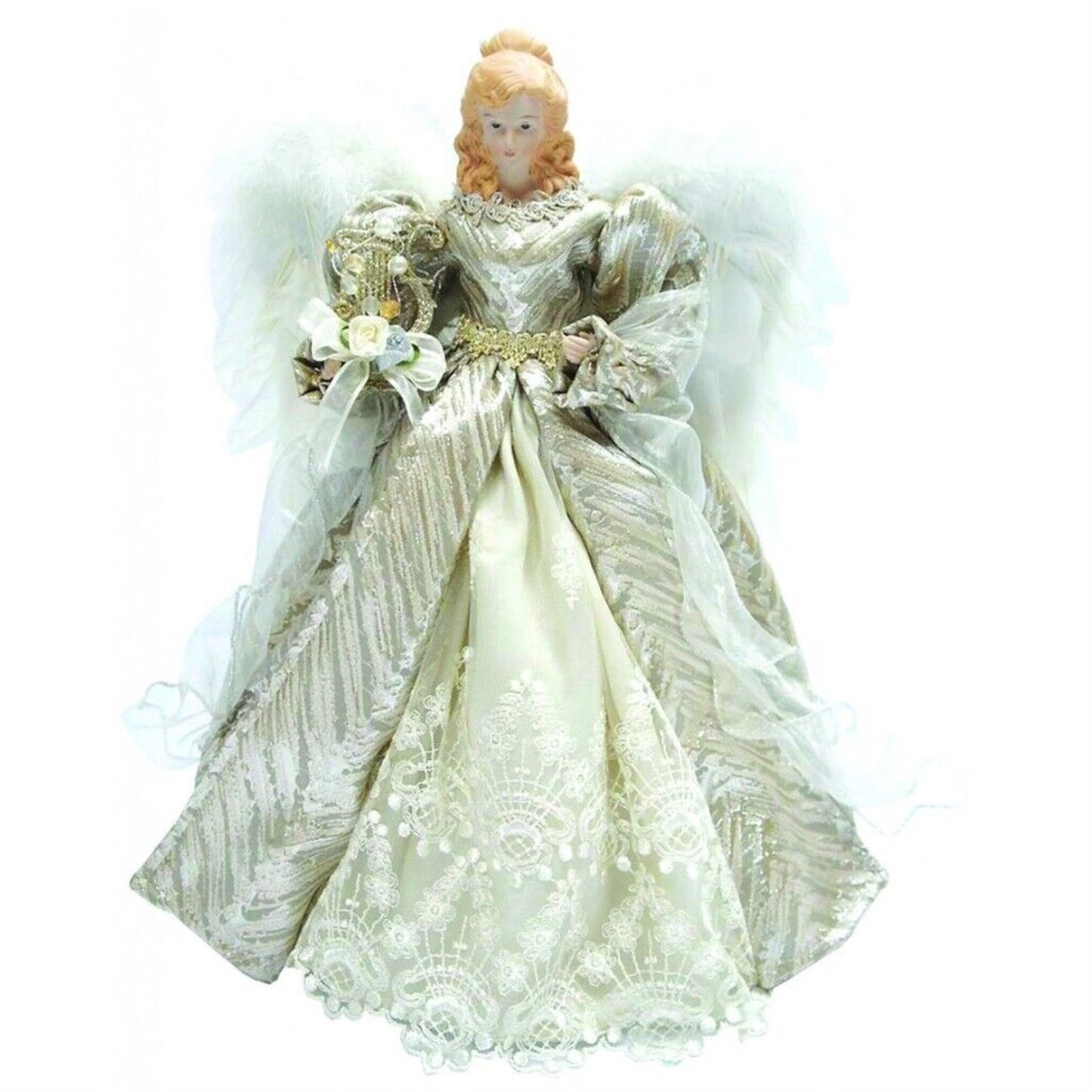Santas Workshop 16 in. Silver Elegance Angel Tree Topper