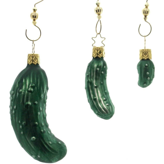 Inge Glas Legend of the Pickle German Glass Christmas Ornament Set