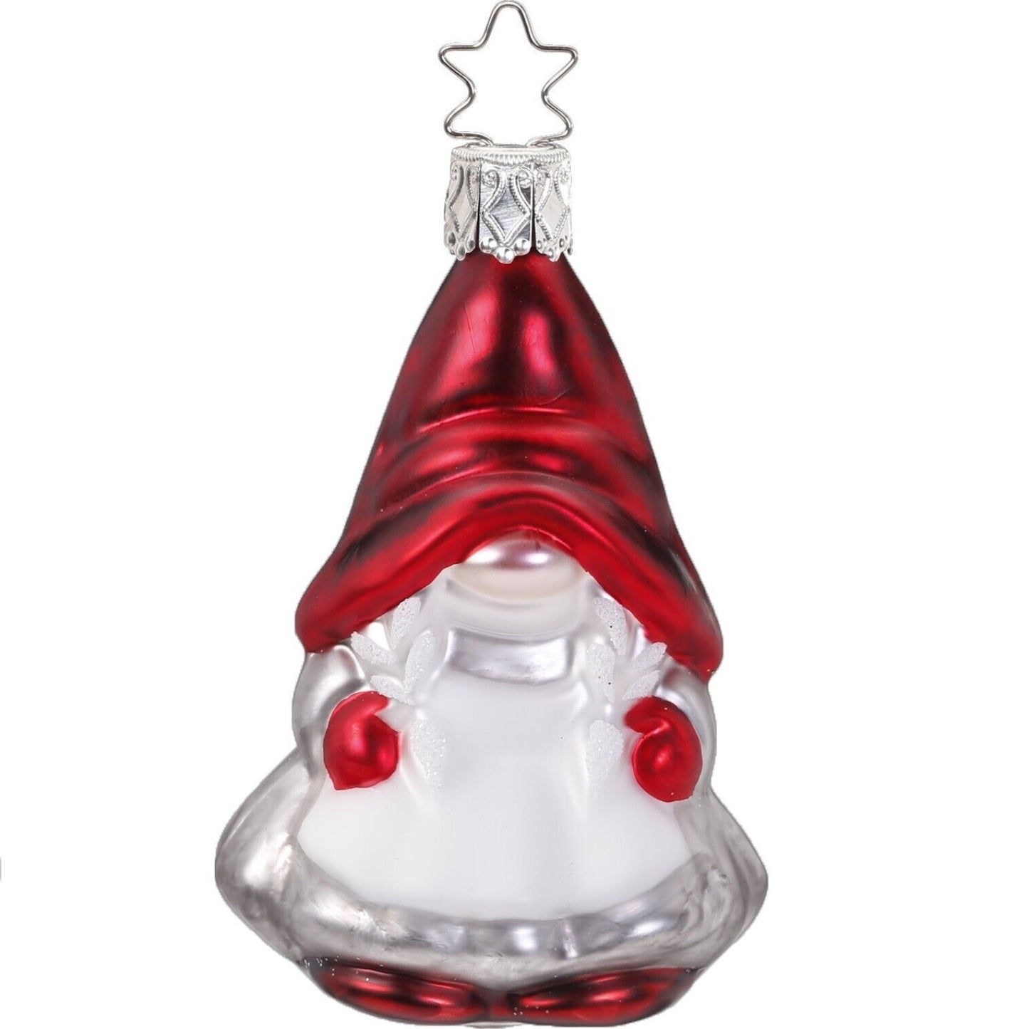 Inge Glas Svenja Gnome Enchanted Forest German Glass Christmas Ornament FREE BOX