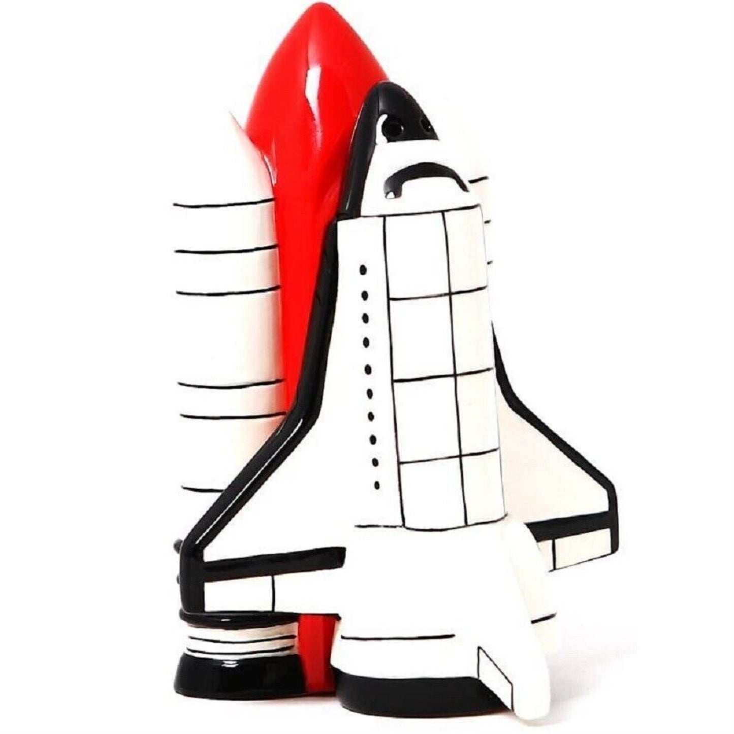 Space Shuttle Attractives Ceramic Magnetic Salt Pepper Shakers