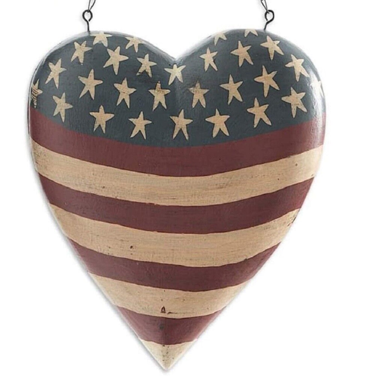 K&K Interiors 15 Inch Americana Heart Arrow Replacement, Red/White/Blue - Arrow Hanger NOT included