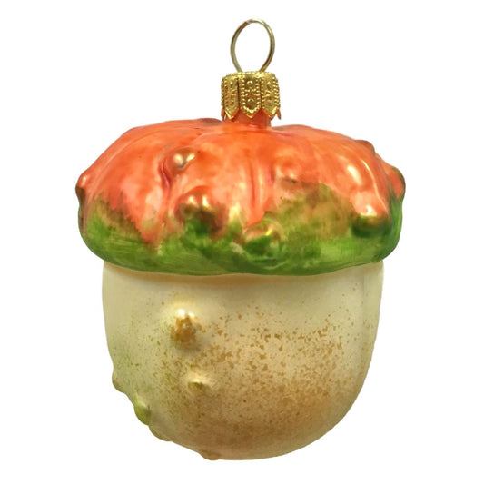 Pinnacle Peak Trading Turban Pumpkin Squash Polish Glass Christmas Tree Ornament Vegetable Fruit Food