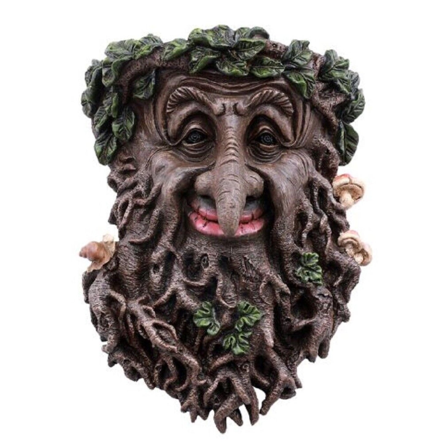 Celtic Big Nose Leafman Greenman Hanging Wall Decor Plaque 9 inch High