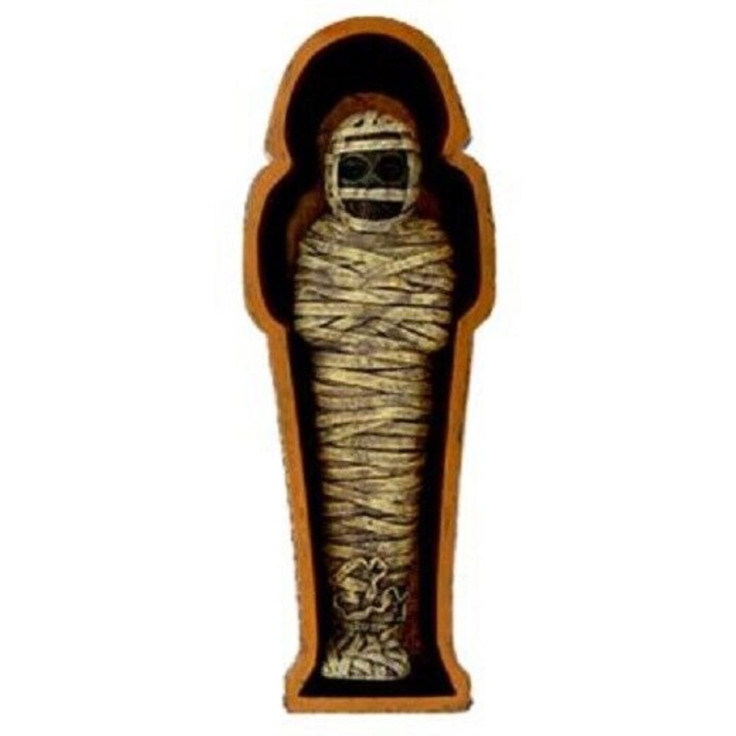 Egyptian Pharaoh King Tut in Coffin with Mummy Figurine