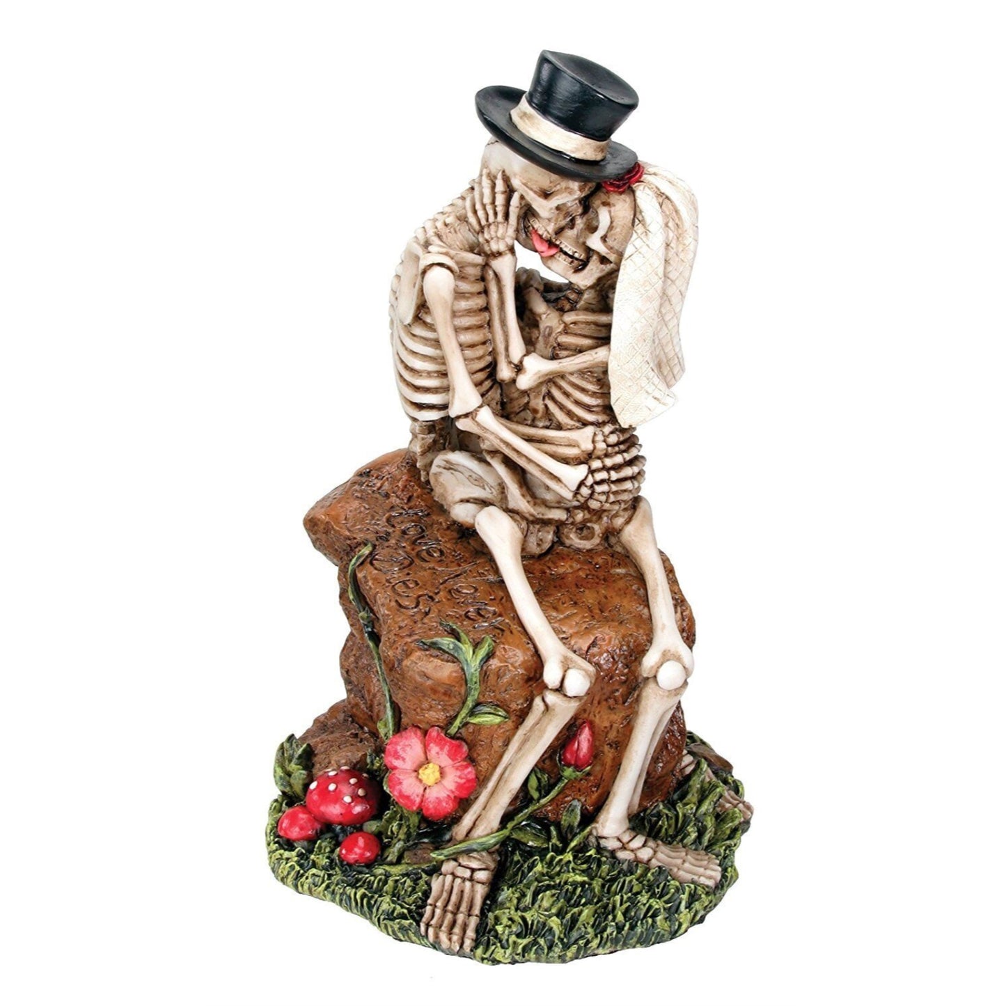 Love Rocks Skeleton Bride and Groom Collectible Skeleton Figurine 6 inch