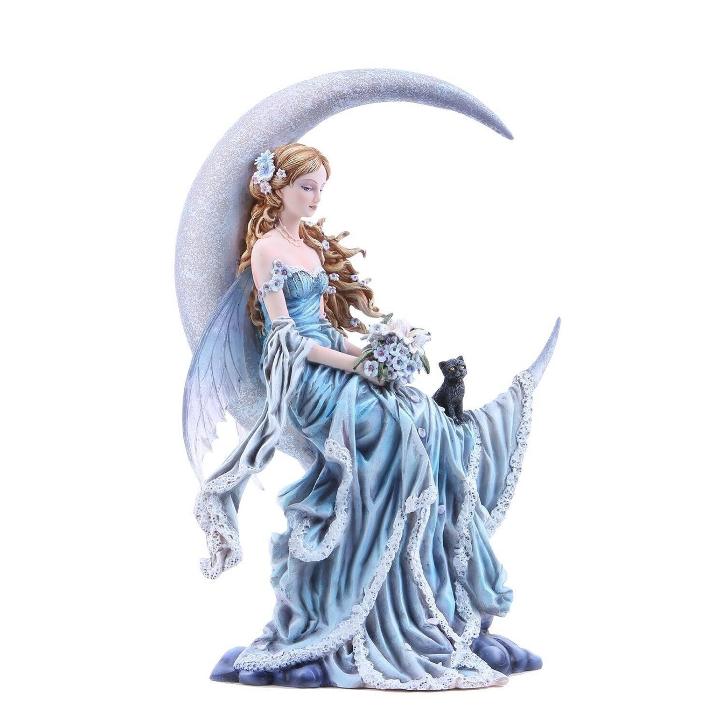 Nene Thomas Art Four Elements Celestial Moon Fairy Figurine Earth Wind Frost Fire Collectible Figurine 11.9 inch
