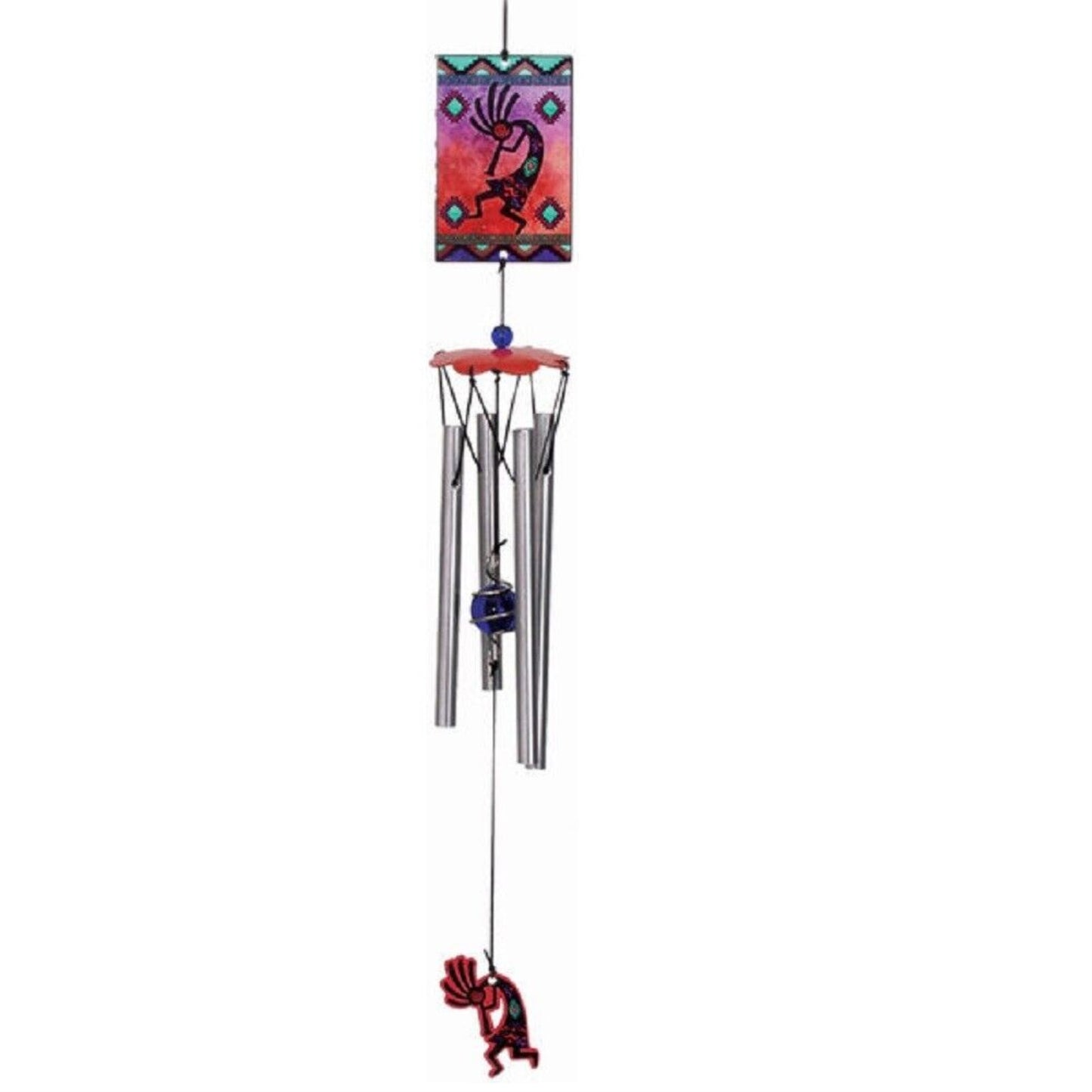 Spoontiques Kokopelli Southwest Metal Outdoor Garden Wind Chime Patio Decoration 18 Inch