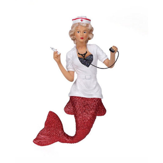 December Diamonds Naughty Nurse Mermaid Ornament
