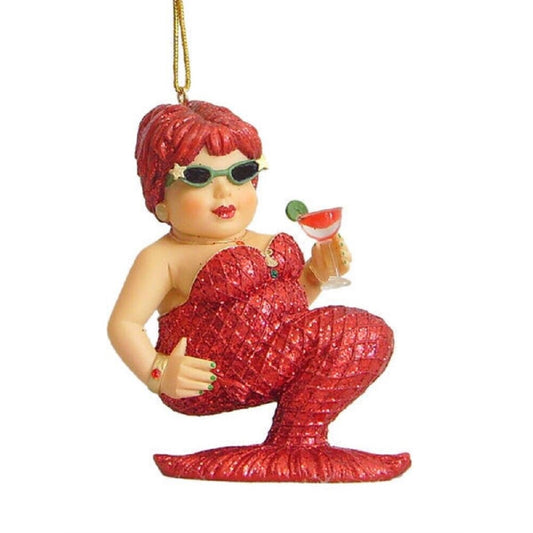 December Diamonds Strawberry Margarita Red Mermaid Christmas Ornament 5590380