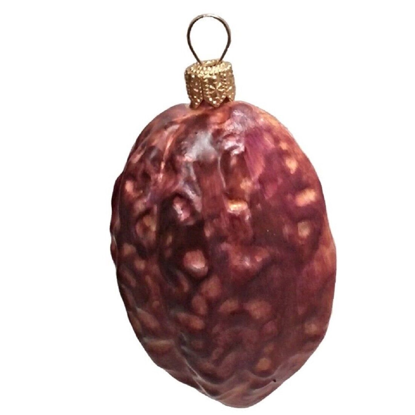 Pinnacle Peak Trading Cocoa Beans Polish Blown Glass Christmas Ornament Set of 2 Holiday Decorations
