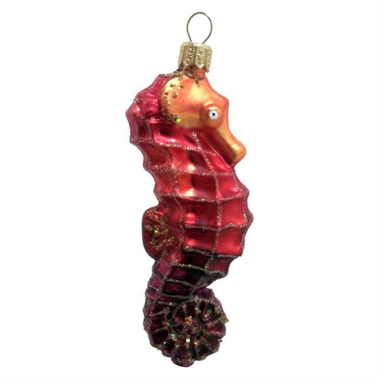 Pinnacle Peak Trading Seahorse Polish Mouth Blown Glass Christmas Ornament Decoration