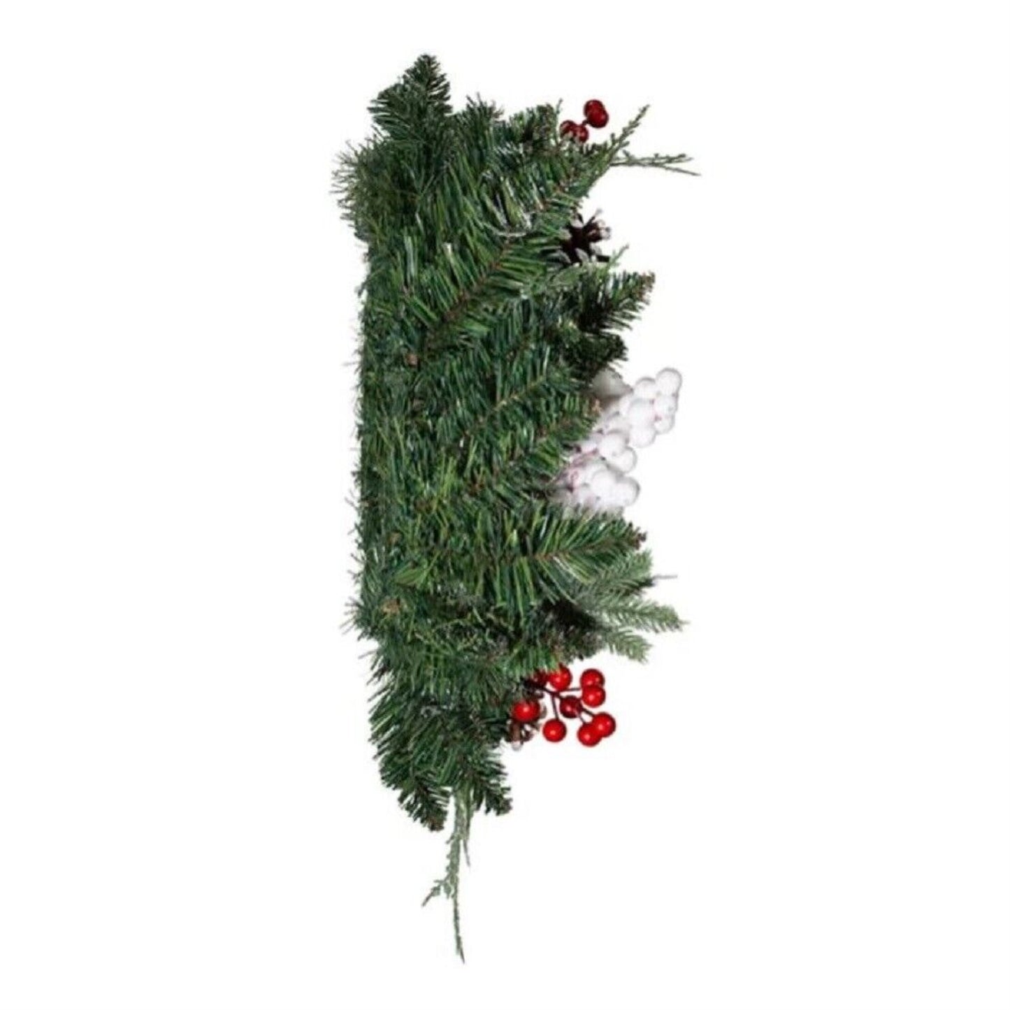 Kurt S. Adler H4014 20 in. Unlit Green Wreath with Pinecones