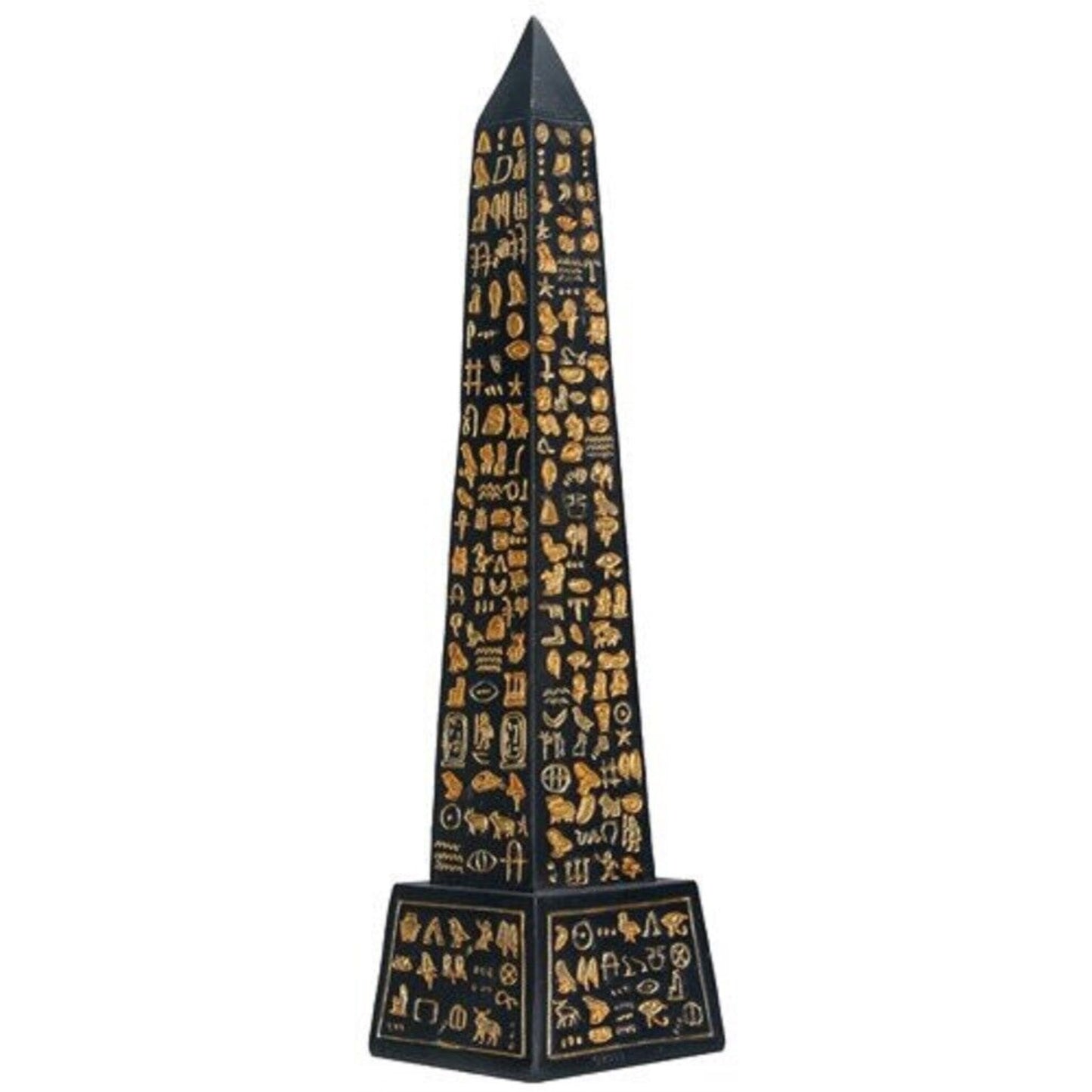 Black Egyptian Obelisk Collectible Figurine Ancient Egypt 8 inch