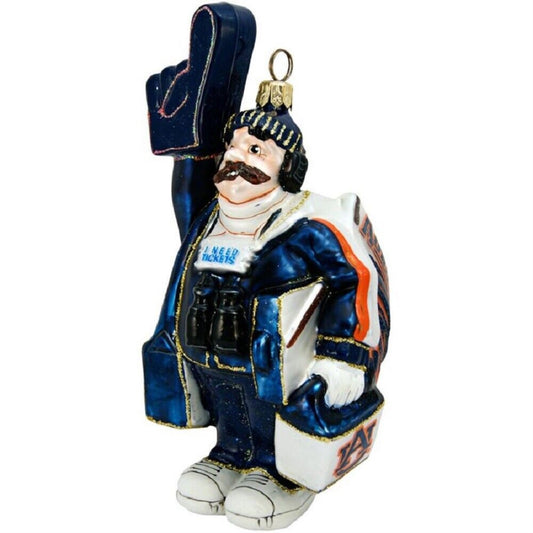 Joy to the World Auburn University Tigers I Need Tickets Polish Glass Christmas Ornament
