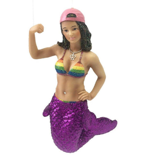 December Diamonds Mermaid Empowered Christmas Ornament