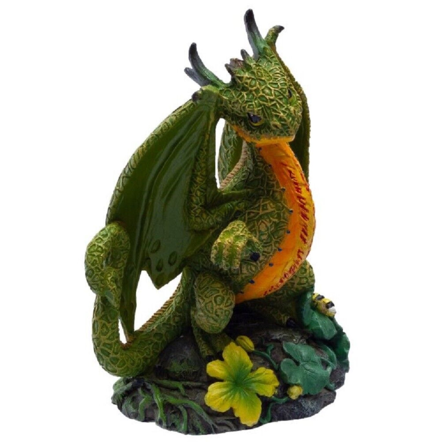 Cantaloupe Dragon Resin Figurine by Stanley Morrison 4.75 inch