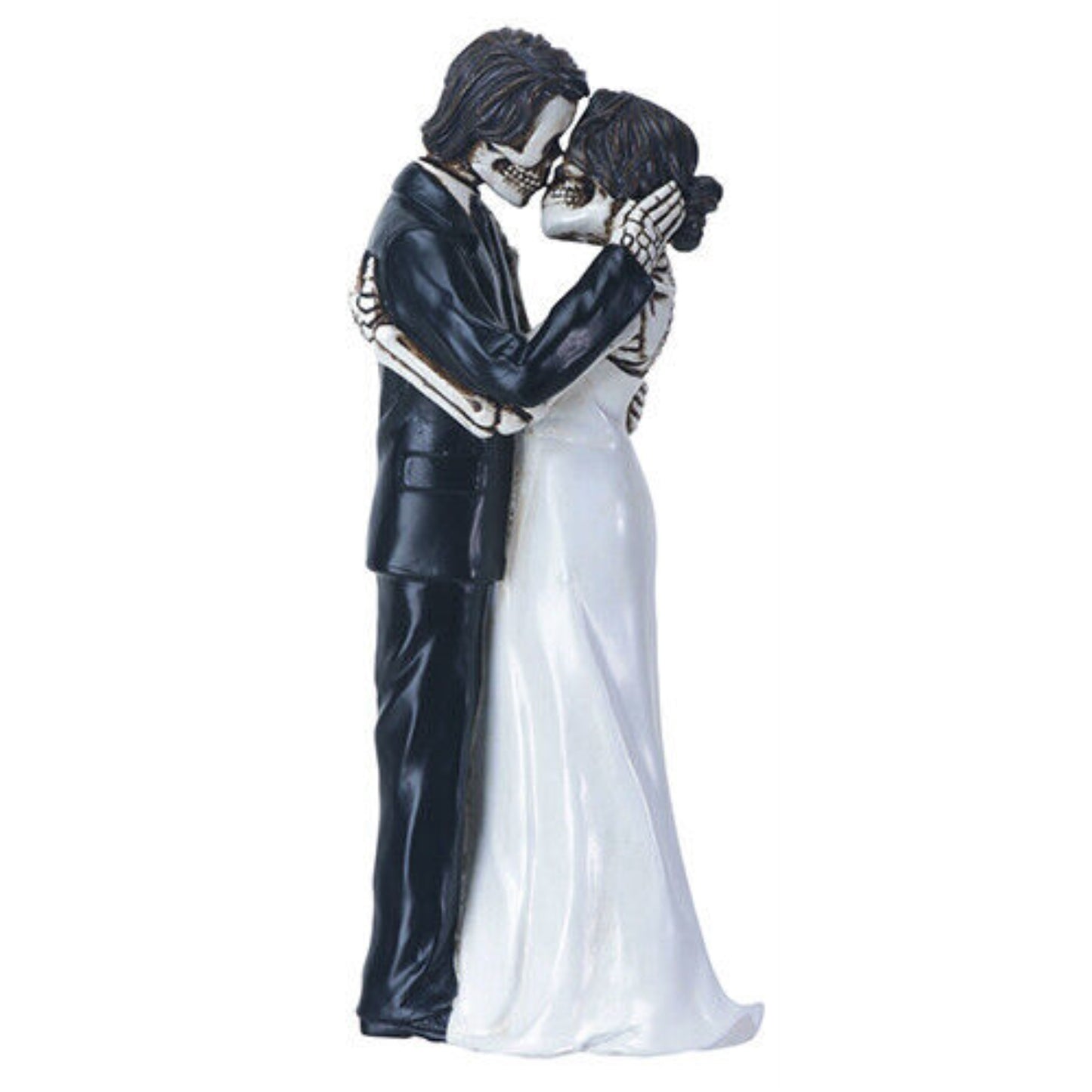 The Kiss Skeleton Wedding Couple Day of the Dead Dia de los Muertos Figurine 6.25 inch