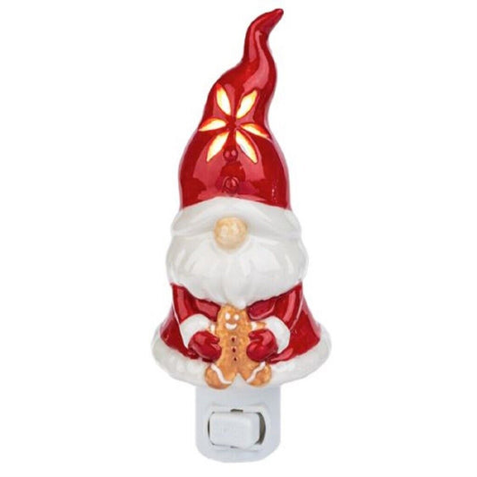 Ganz Gingerbread Gnome Christmas Night Light 5 Inch Multicolor Plug In