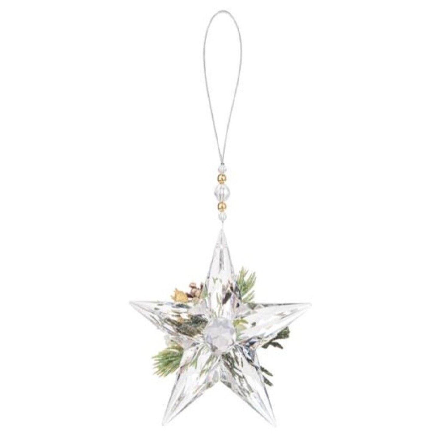 Ganz Mistletoe Star Christmas Tree Ornament 6.5 Inch Multicolor