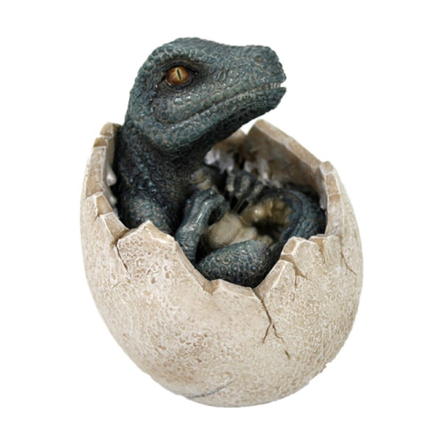 Baby Dinosaur Hatchling in Egg Figurine 4.6 Inch Multicolor