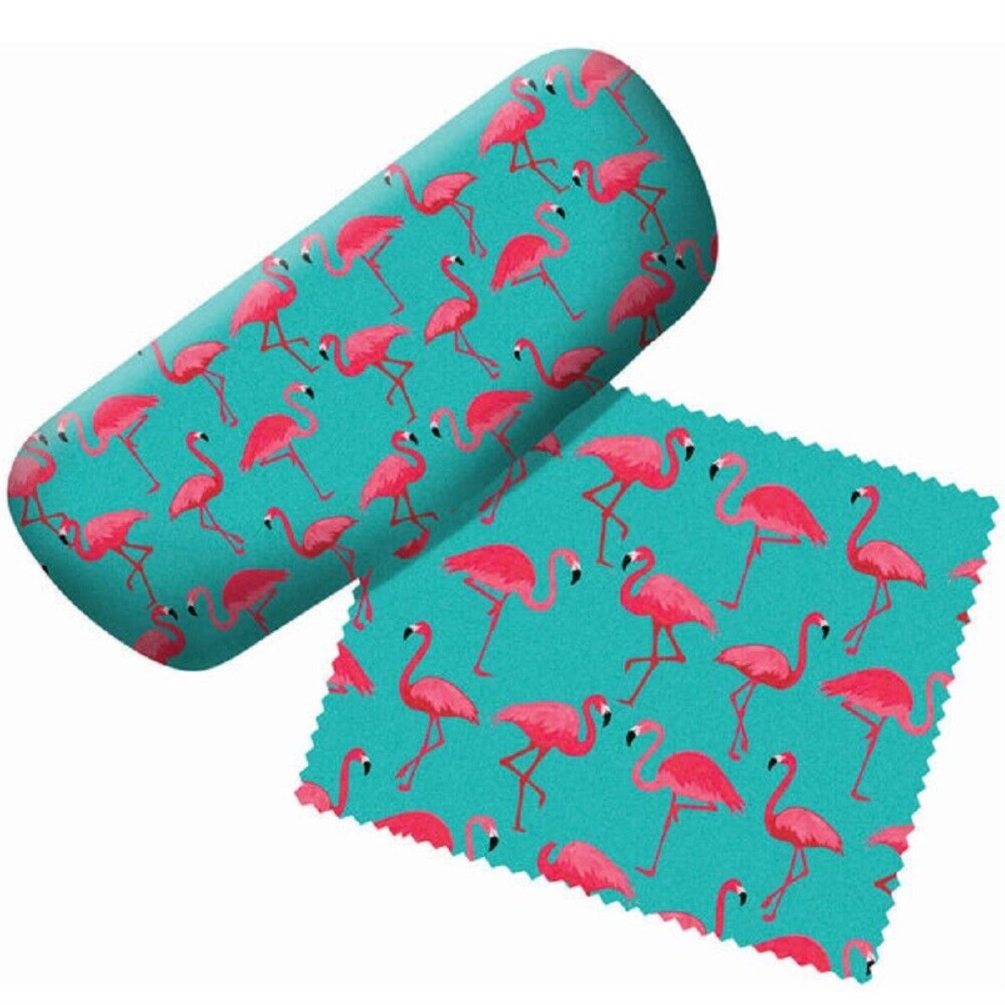 Pink Flamingos Eyeglass Case with Lens Cloth