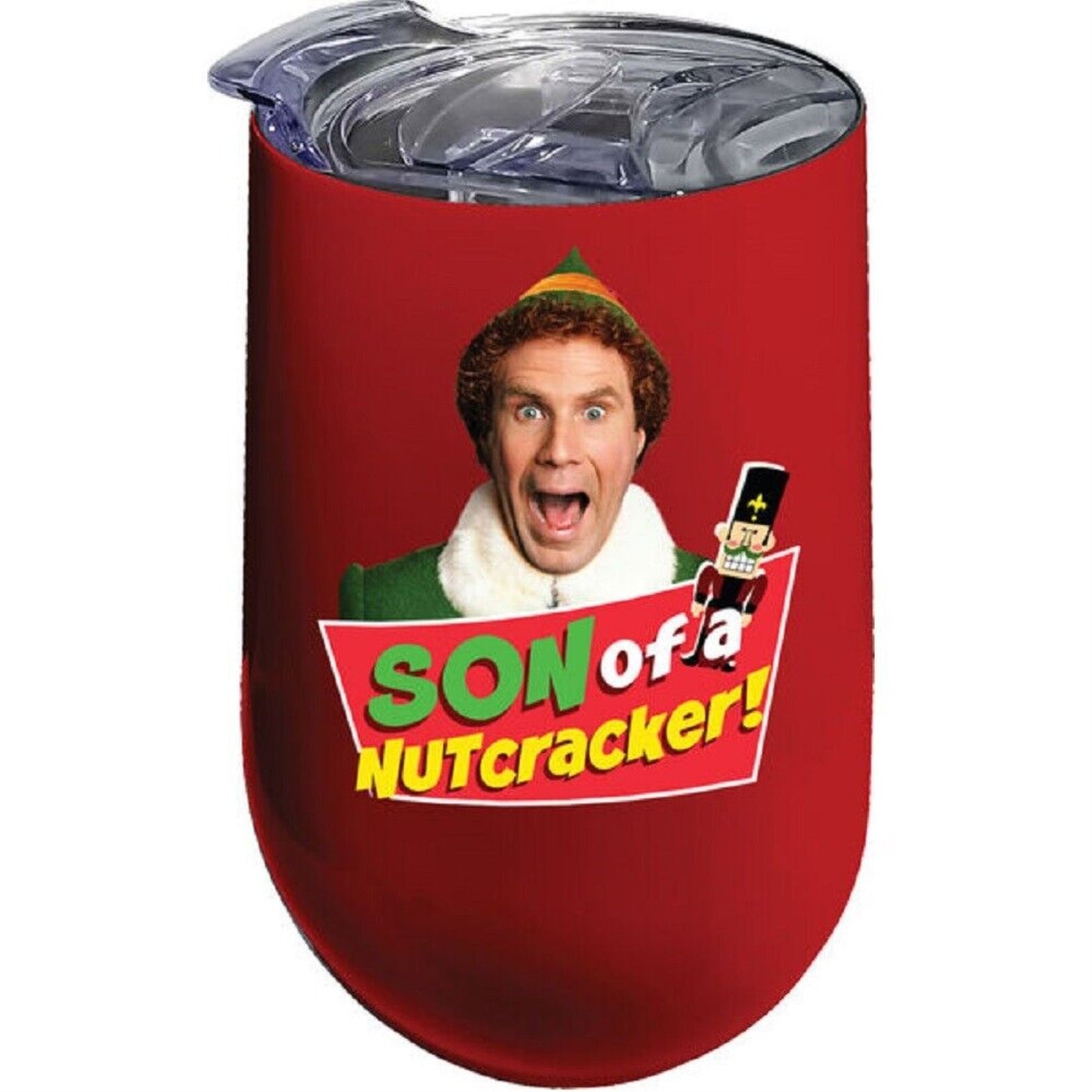 Elf Son of a Nutcracker Christmas Stainless Steel Double Wall Insulated Wine Tumbler 16 ounce