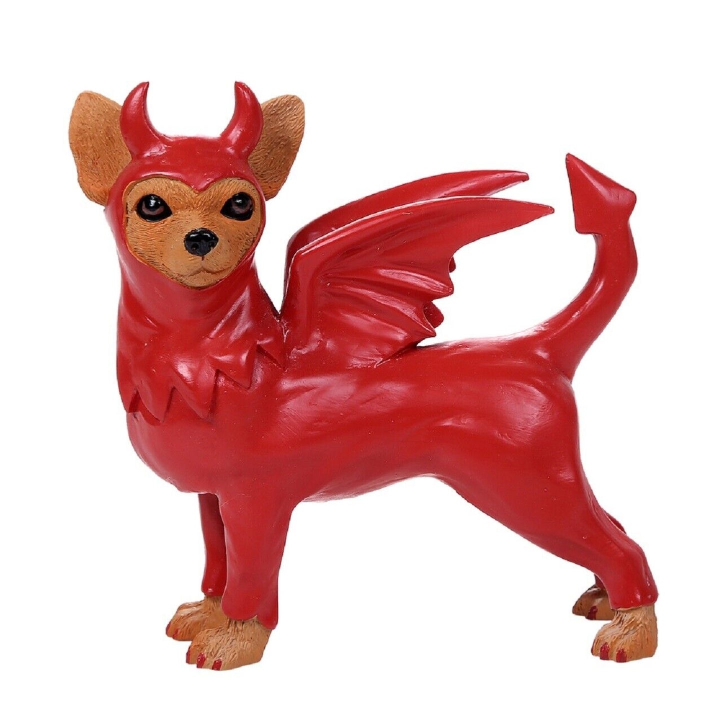Adorable Red Devil Chihuahua Collection Cute Chihuahua in Costume Dog Figurine 4.5 x 4.75 inch