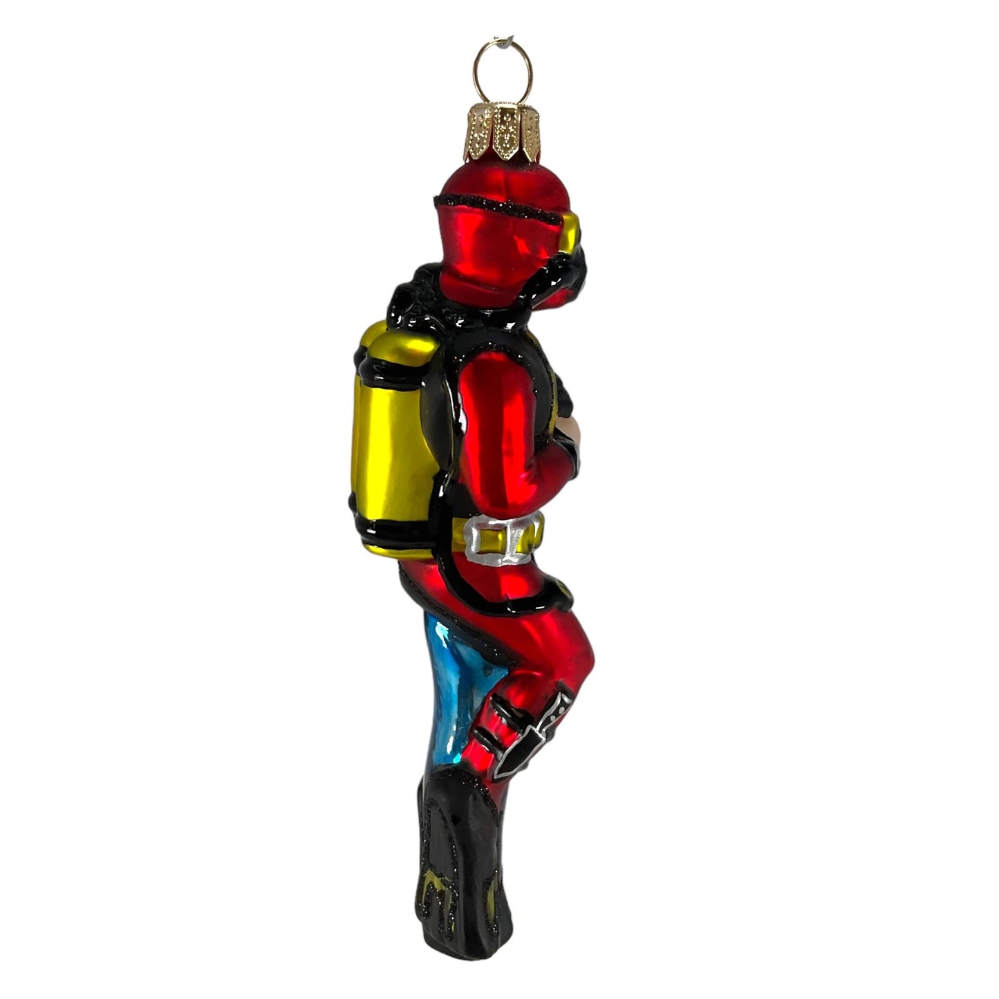 Pinnacle Peak Trading Scuba Diver Diving Polish Glass Christmas Ornament Made in Poland Decoration