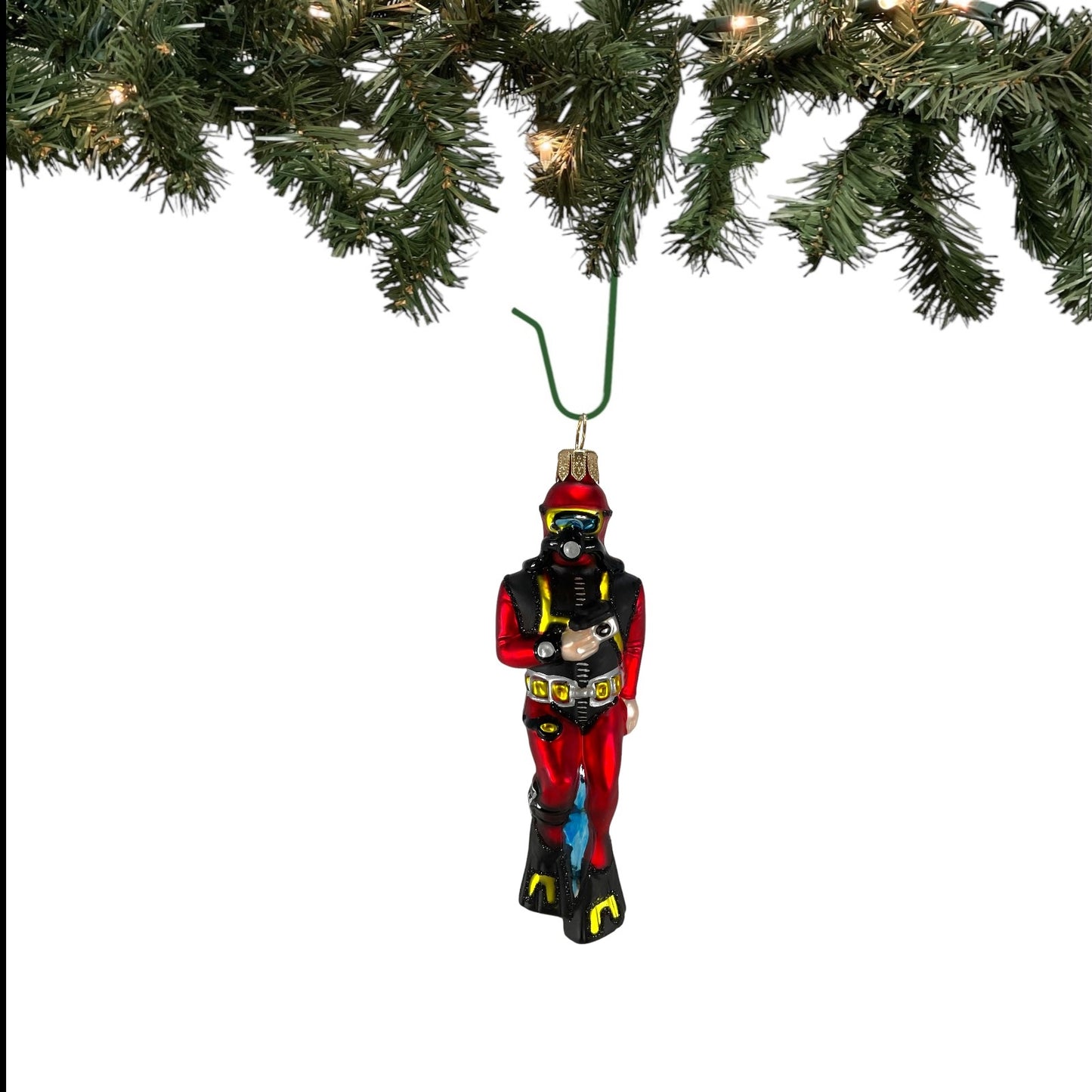Pinnacle Peak Trading Scuba Diver Diving Polish Glass Christmas Ornament Made in Poland Decoration