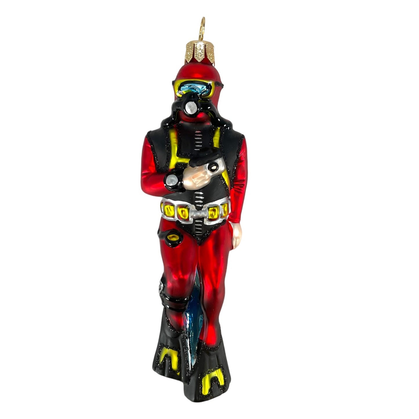 Pinnacle Peak Trading Scuba Diver Diving Polish Glass Christmas Ornament Made in Poland Decoration