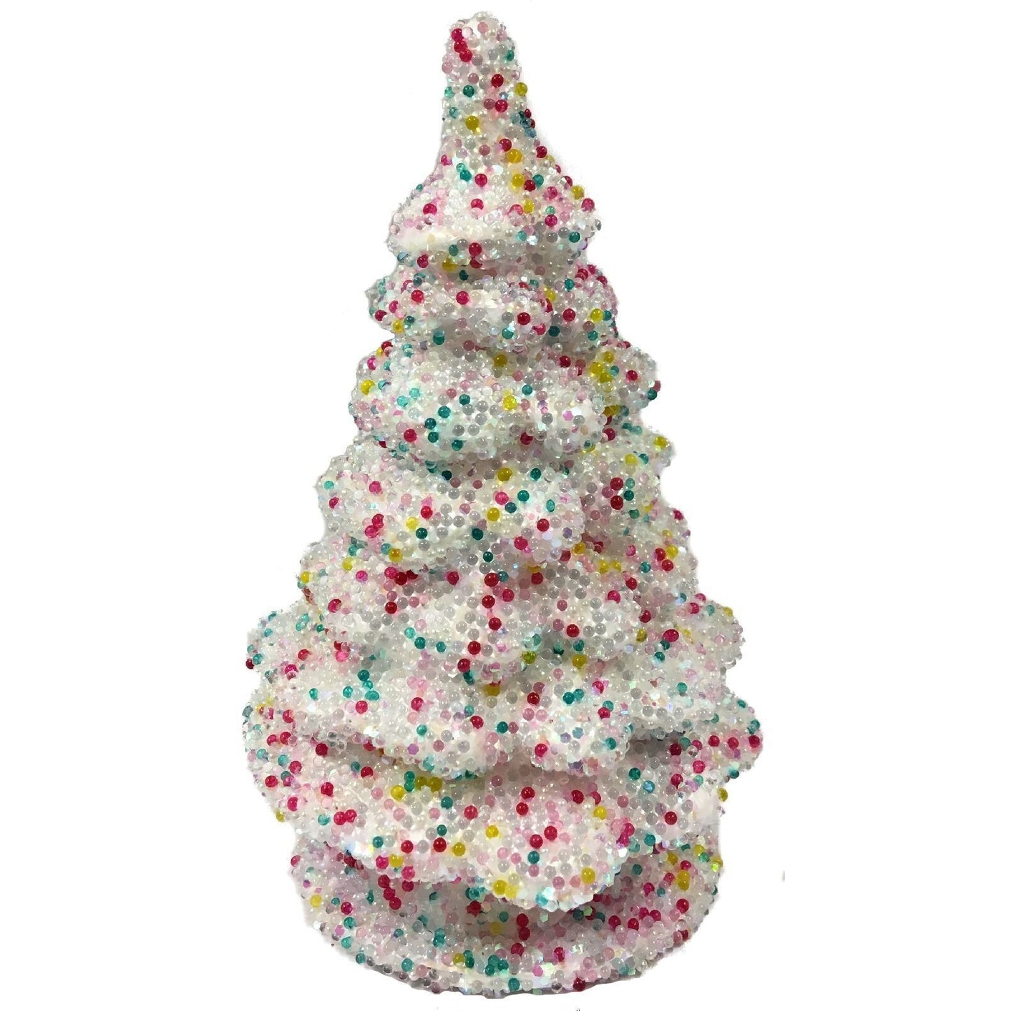 Pinnacle Peak Trading Ino Schaller Small Sugarbead Christmas Tree German Paper Mache Candy Container