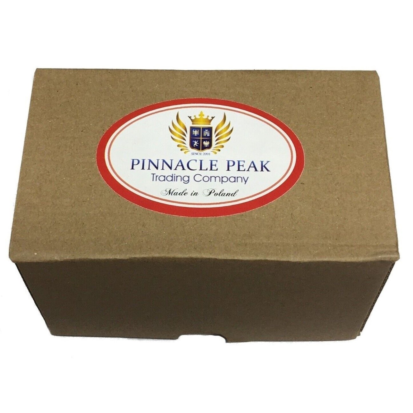 Pinnacle Peak Trading Red Heart with Gold Stripes Polish Glass Christmas Tree Ornament Made in Poland