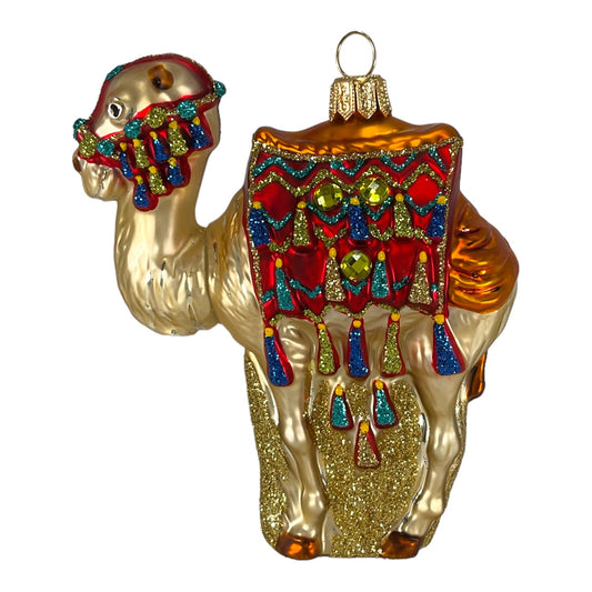 Pinnacle Peak Trading Camel Polish Glass Christmas Ornament Made in Poland Decoration
