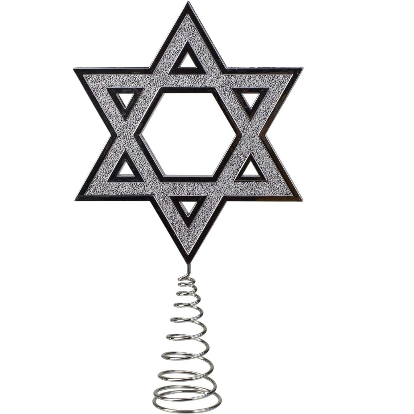9.5" Silver Star of David Hanukkah Holiday Tree Topper