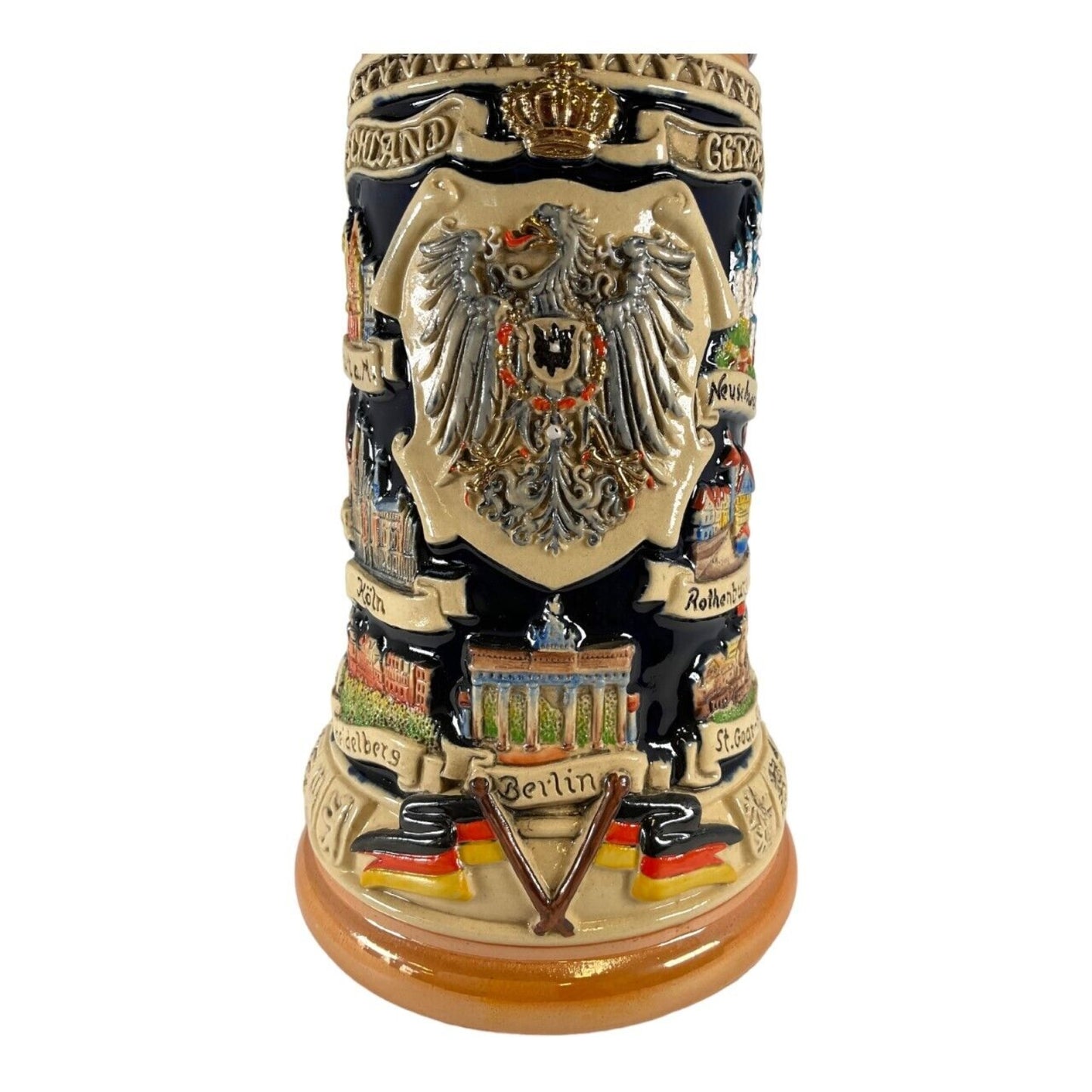 Pinnacle Peak Trading Deutschland Germany Eagle City Panorama LE German Stoneware Beer Stein .75 L