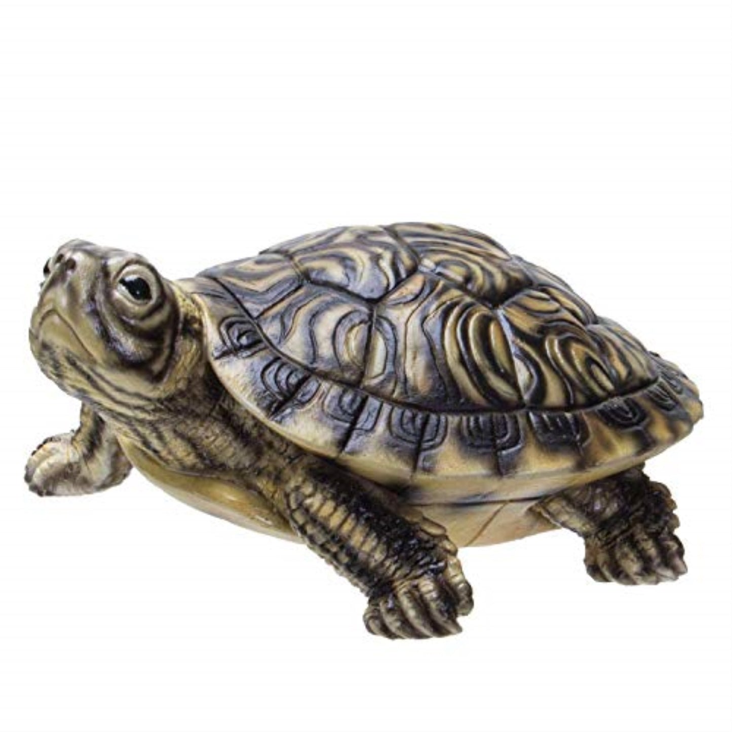 Realistic Yellow Belly Turtle Resin Figurine 4.75 inch