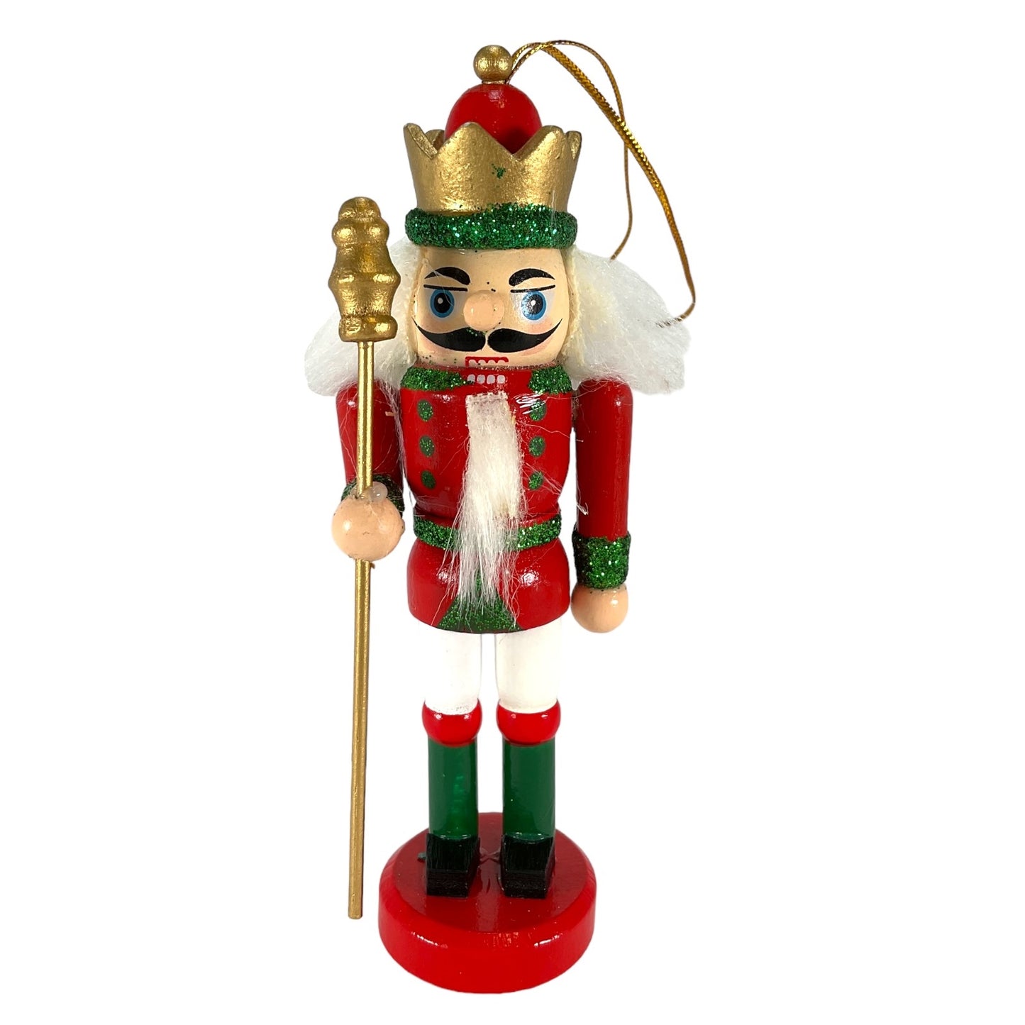 Soldier Drummer and Swordsman Christmas Wood Nutcracker Ornaments 3 Piece Set