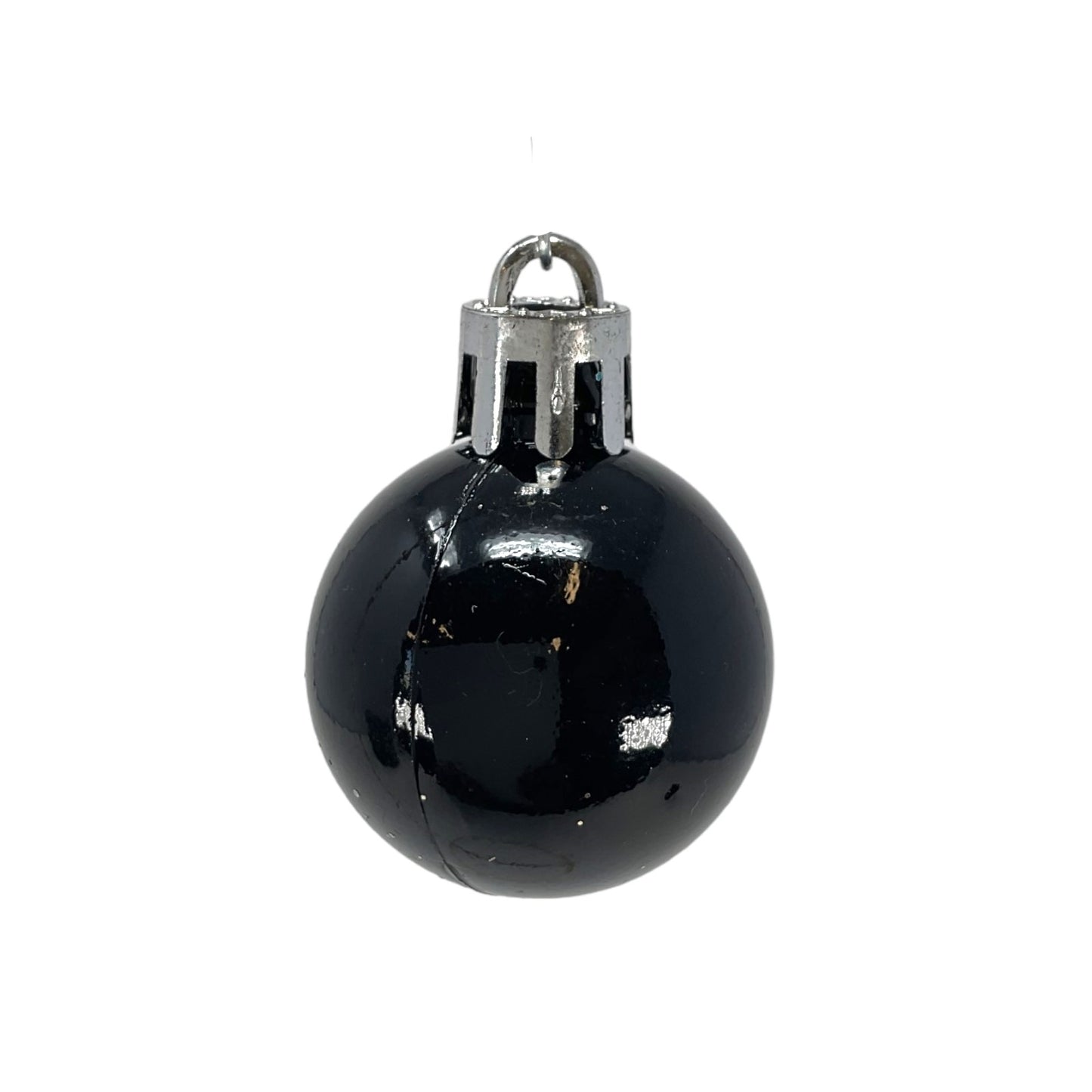 1 Inch Small Matte and Shiny Black Christmas Ball Ornaments 24 Piece Set