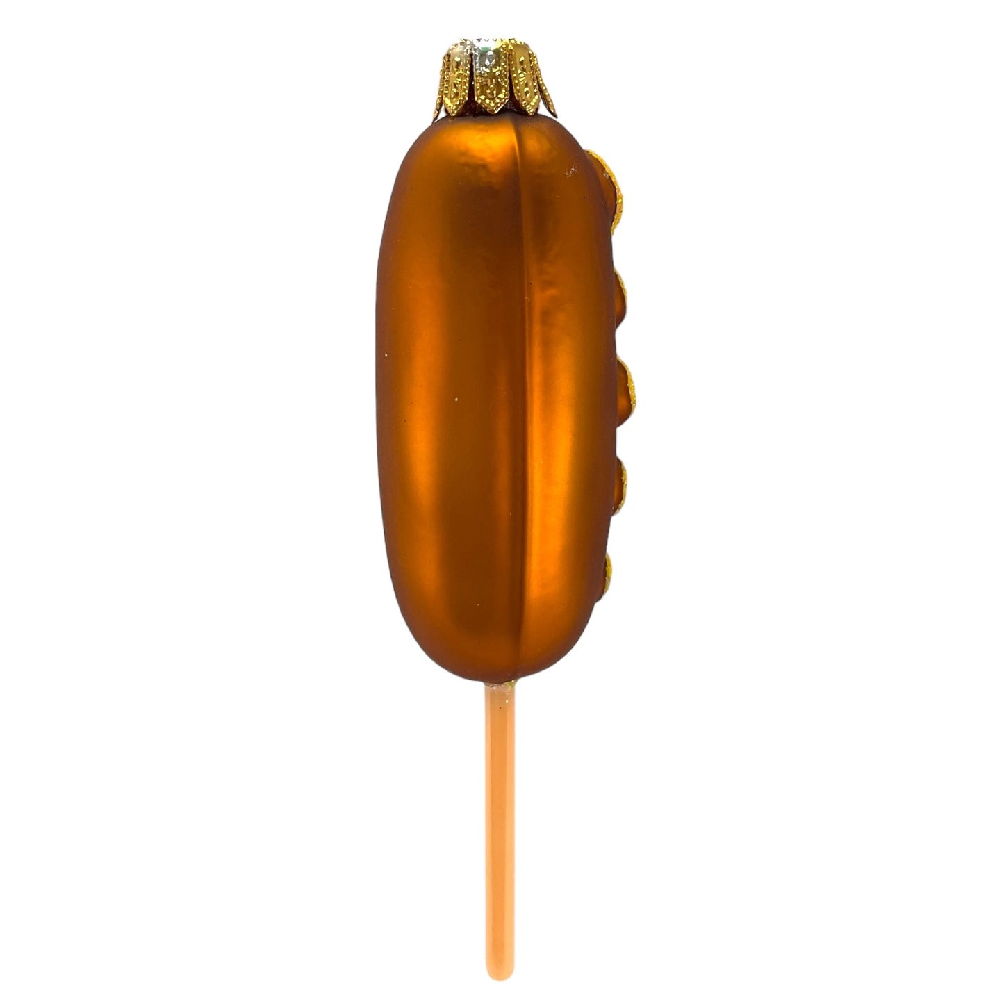 Pinnacle Peak Trading Corn Dog Food Polish Mouth Blown Glass Christmas Ornament