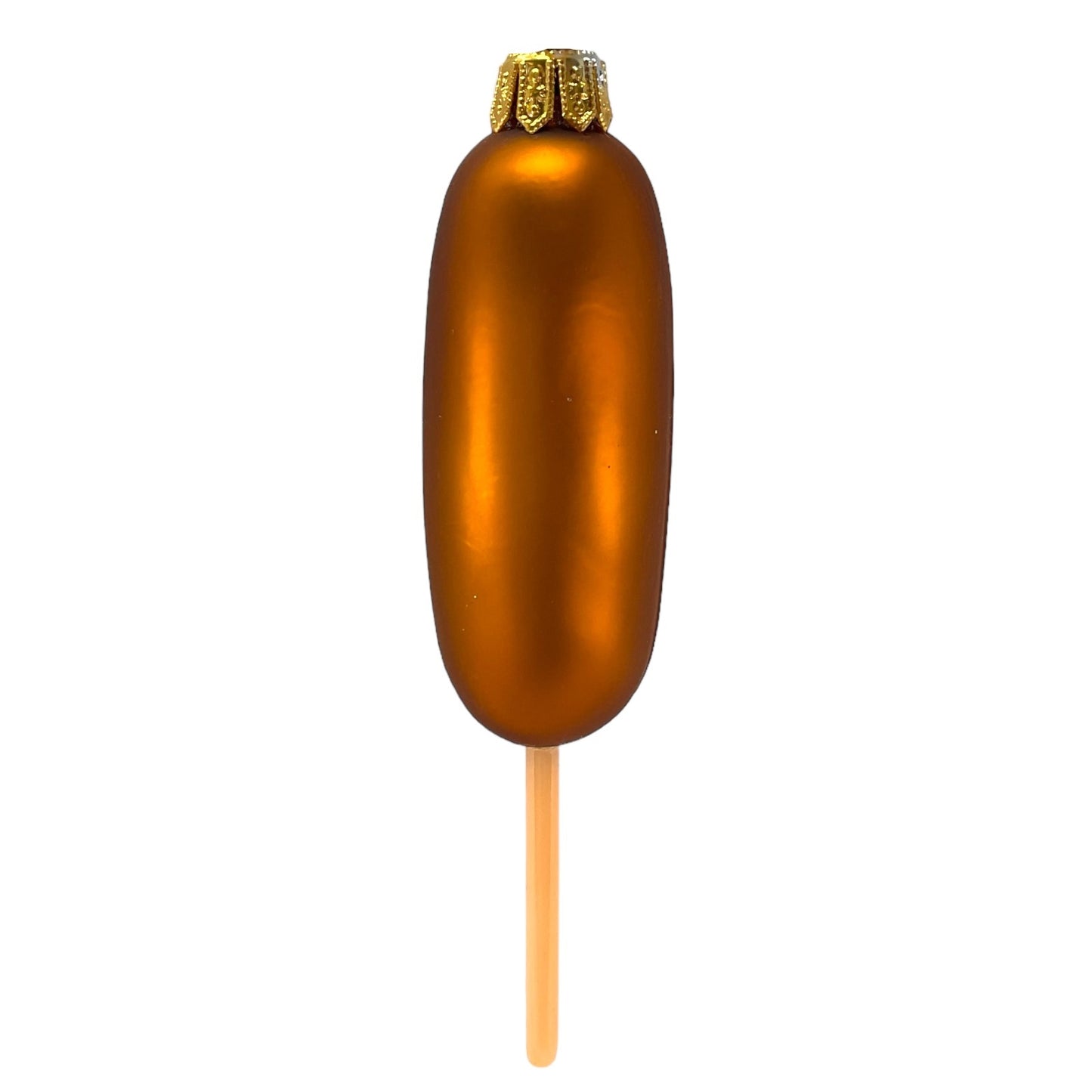 Pinnacle Peak Trading Corn Dog Food Polish Mouth Blown Glass Christmas Ornament