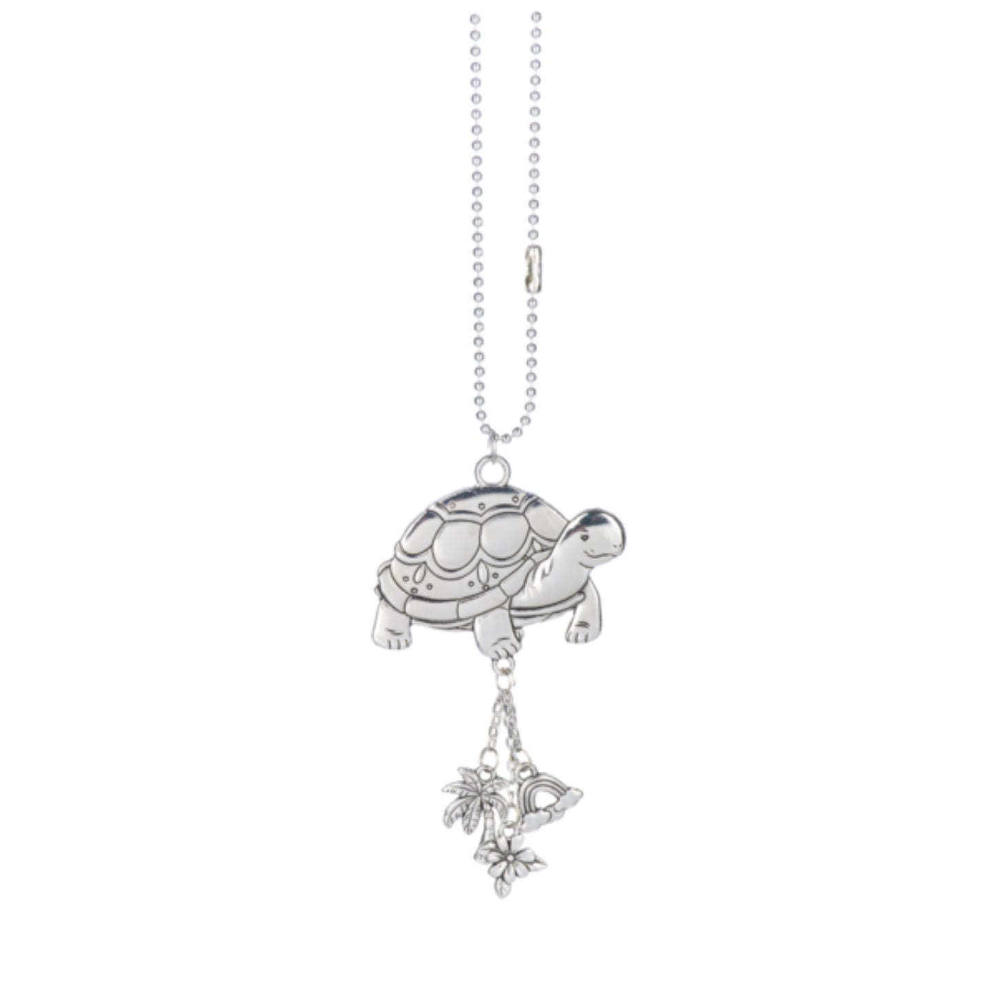 Ganz Silver Turtle Zinc Metal Car Charm with Silver Chain