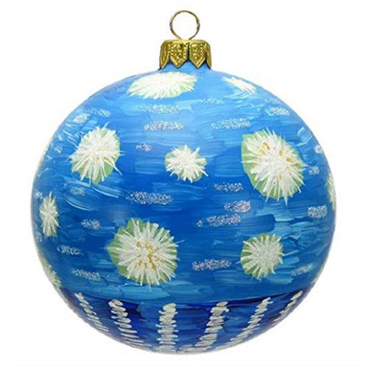 Starry Night High Design Ball Polish Glass Christmas Tree Ornament by Thomas Glenn