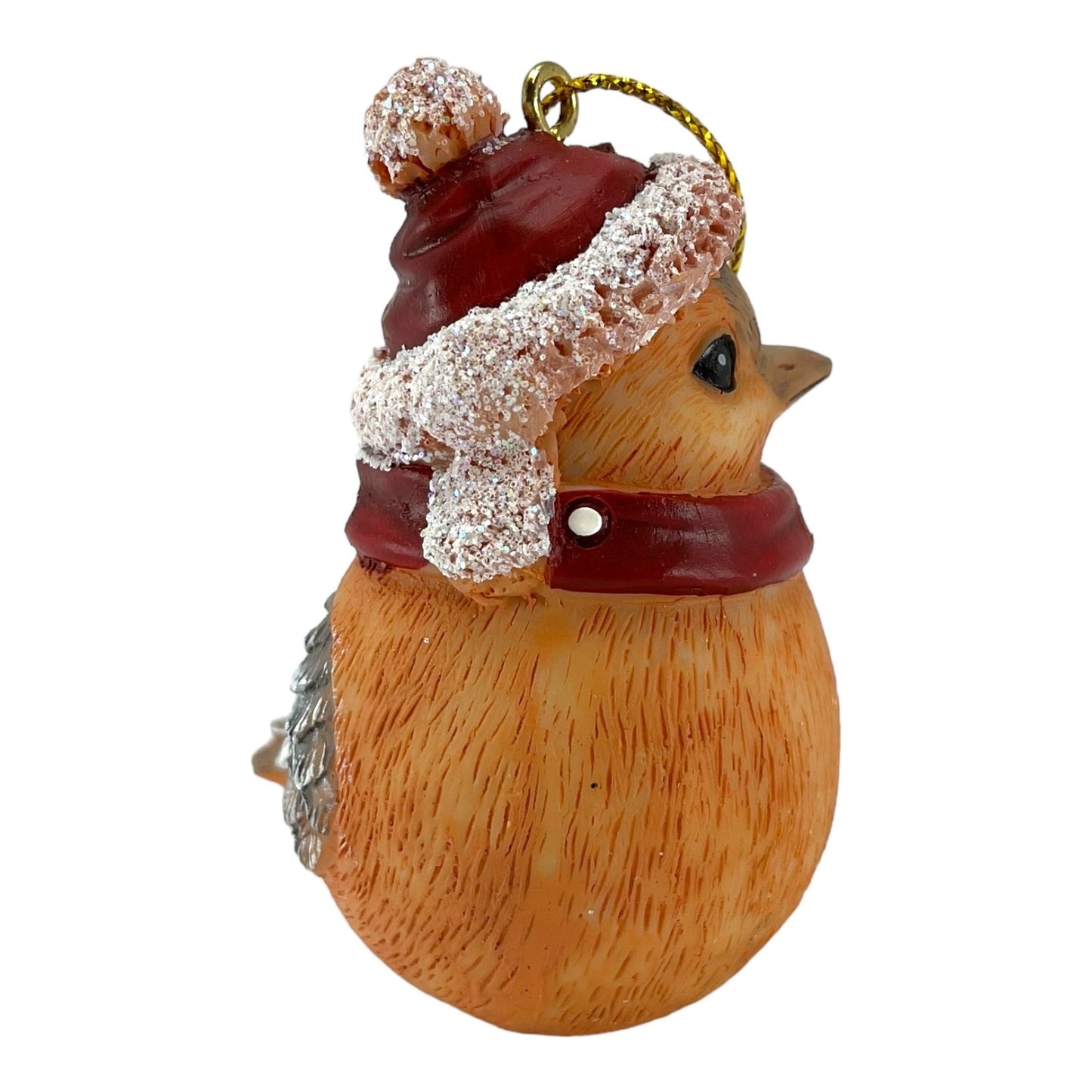 American Robin Bird with Winter Hat and Scarf Christmas Ornament 2.5 Inch