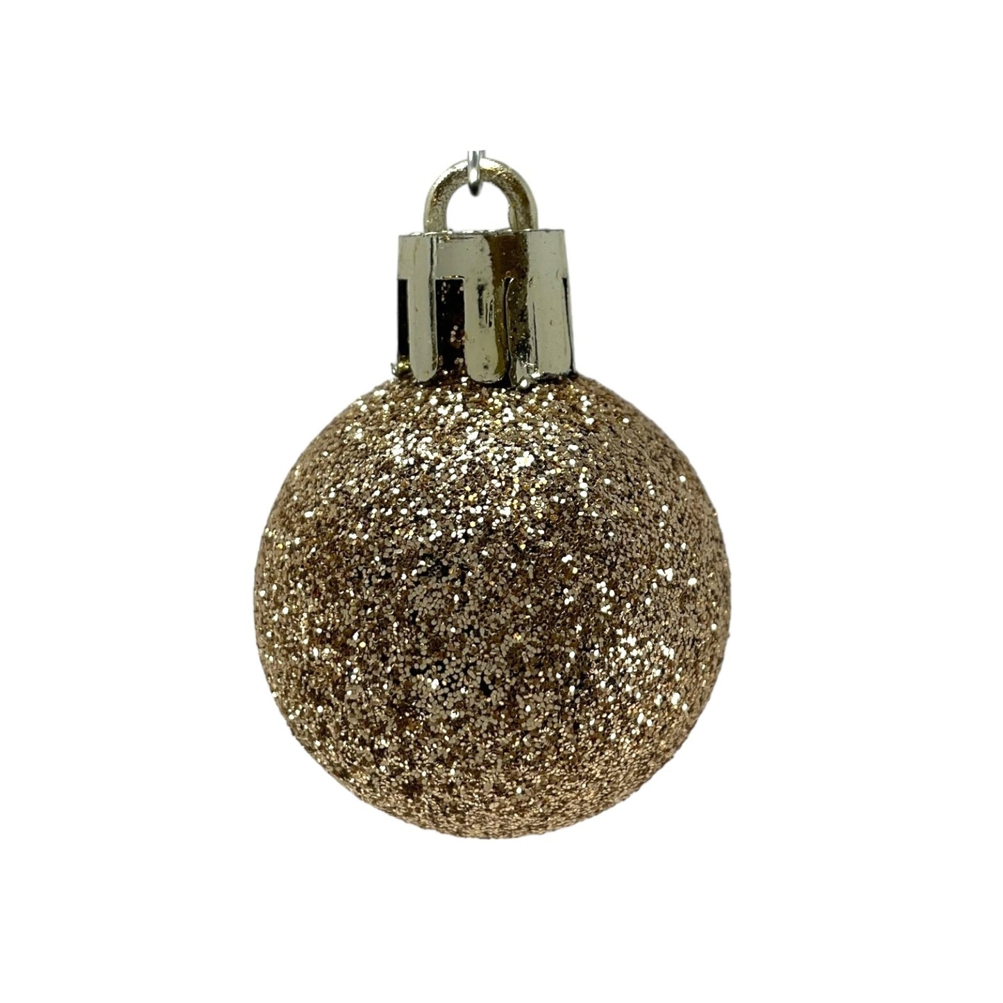 1 Inch Shiny Matte and Glitter Gold and Pink Christmas Ball Ornaments 24 Piece Set