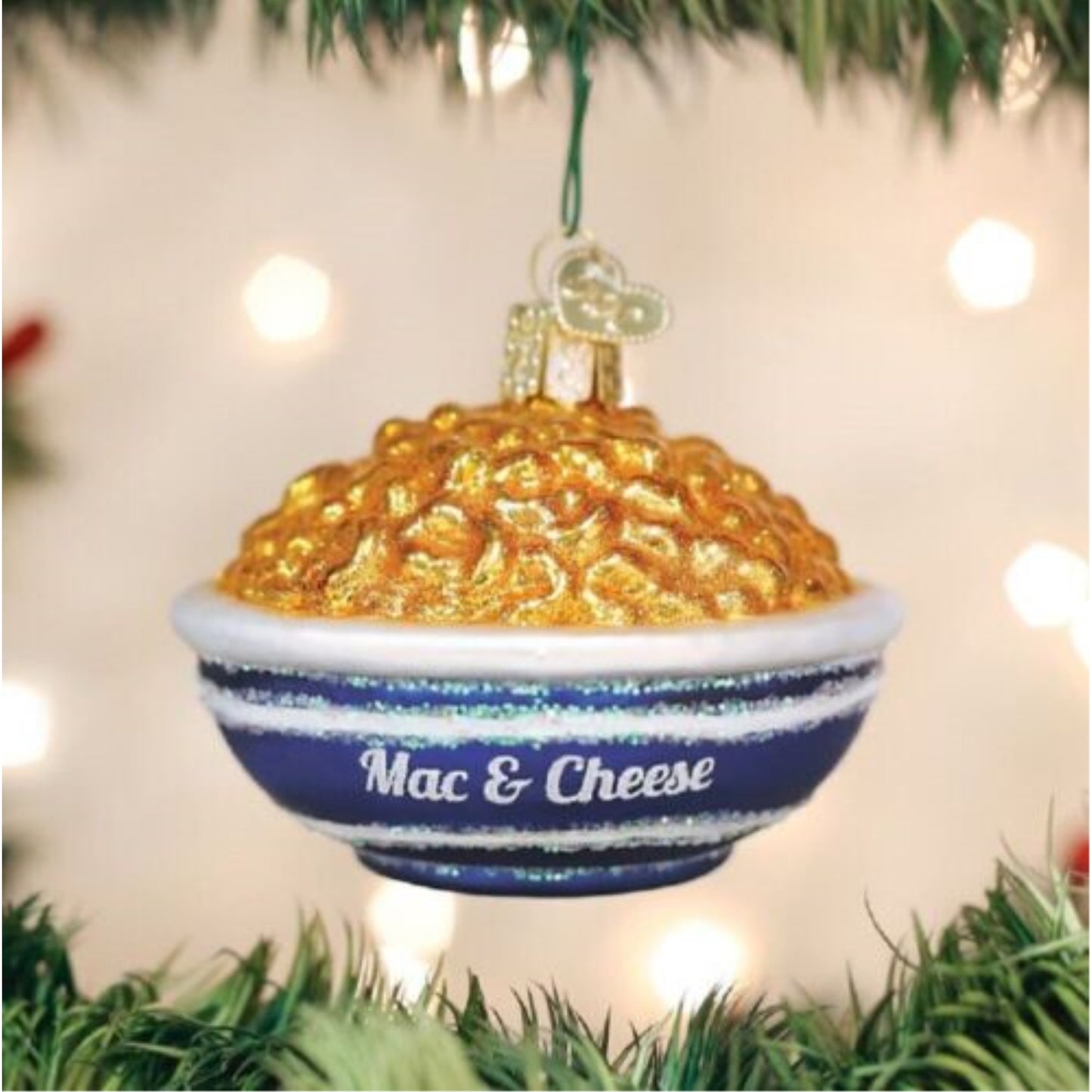 Old World Christmas Mac and Cheese Glass Blown Ornament