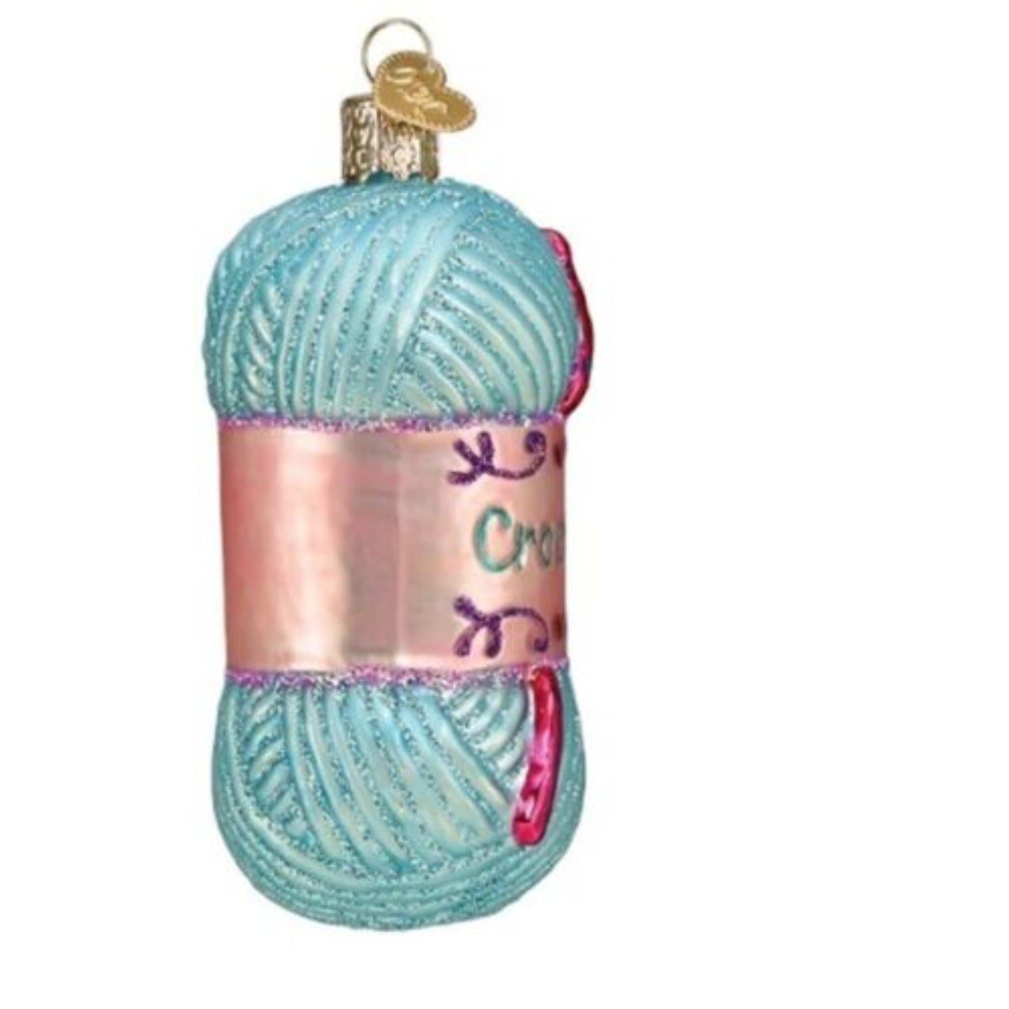 Old World Christmas 32403 Glass Blown Crochet Ornament