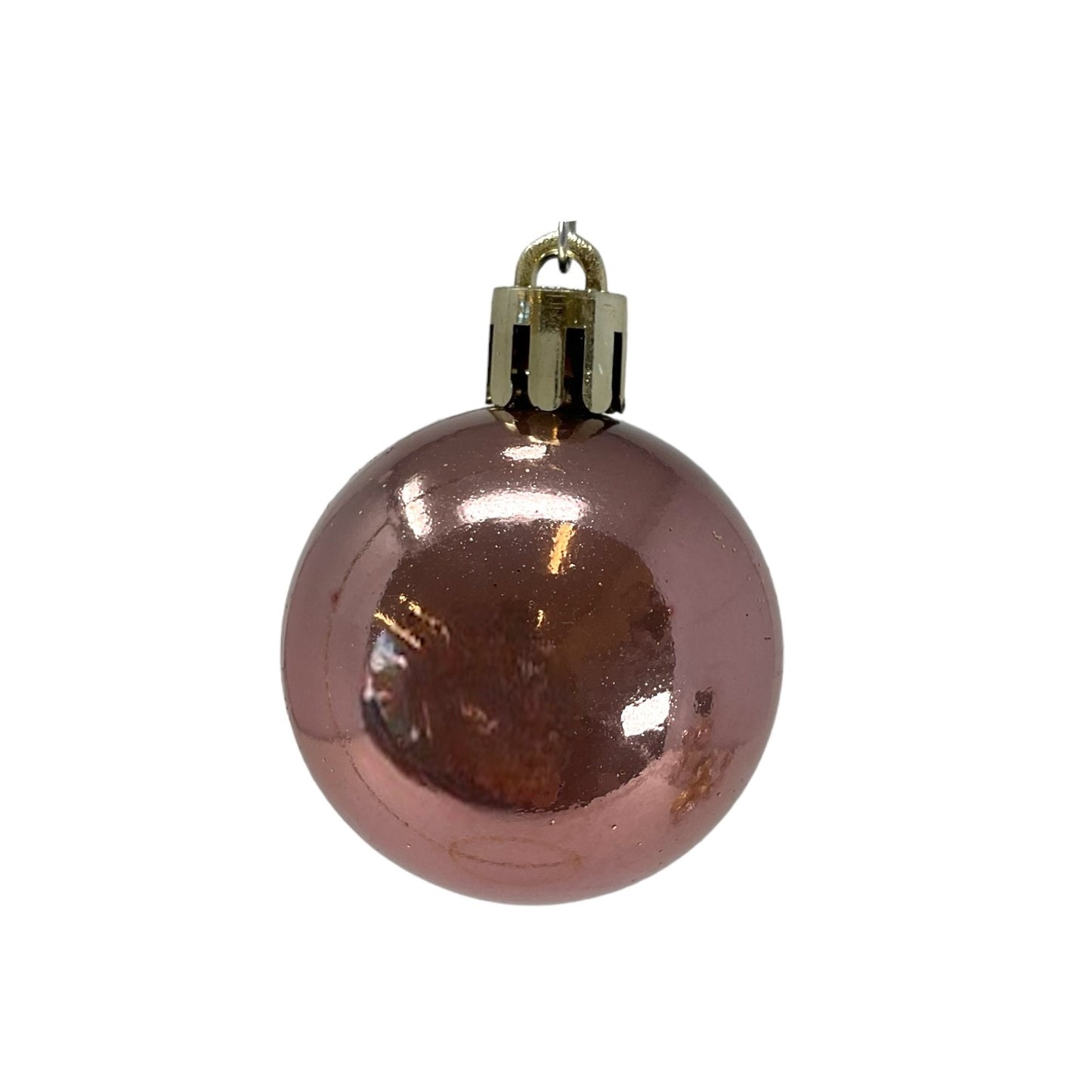 1.5 Inch Shiny Matte and Glitter Pink and Gold Ball Christmas Ornaments 20 Piece Set