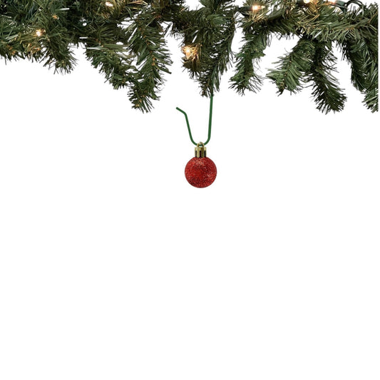 1 Inch Shiny Matte and Glitter Red Plastic Christmas Ball Ornaments 24 Piece Set